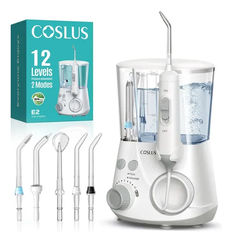 Hilo Dental Coslus E2, 12 Ajustes De Presión Blanco