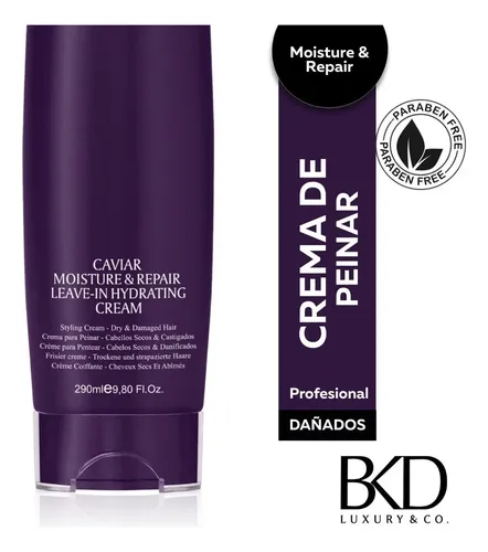 Bkd Crema Para Peinar Caviar Moisture & Repair Keratin 290ml Fidelite Cabellos Secos & Castigados Anti Frizz Nutricion Brillo Reparacion Con Keratina & Caviar