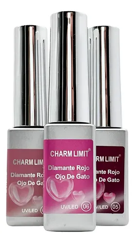 Esmalte Semipermanente Charm Limit Ojo De Gato Diamante Rojo