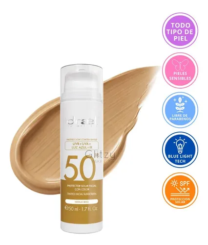 Protector Solar Facial Con Color Fps 50 Medium Bronze Idraet