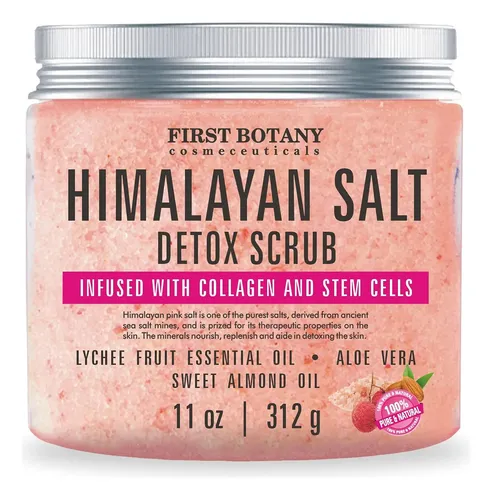 Exfoliante Corporal De Sal Himalaya First Botany Con Colágen
