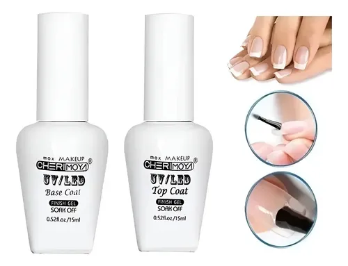 Base Coat Y Top Coat Cherimoya Esmalte Semipermanente Uñas C