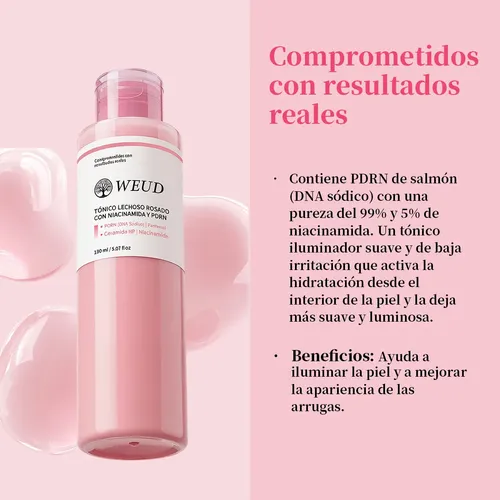 Tónico Hidratante Antiarrugas Iluminador Pdrn Weud Coreano
