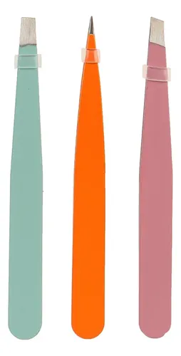 Pinzas Para Cejas, 4 Unidades, Con Forma De Punta Inclinada,