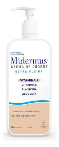 Crema De Ordeñe Midermus Ultra Fluida Vitamina A Y E 450ml