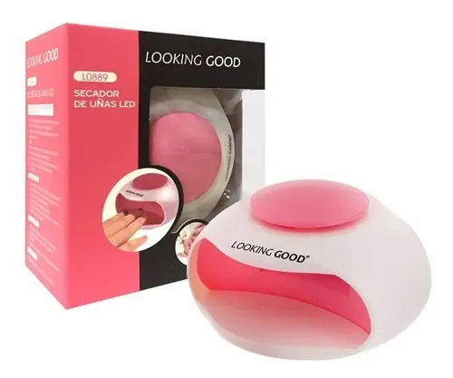 Cabina Led Uv Aire Para Secado De Esmaltes Comunes Uñas Color Rosa