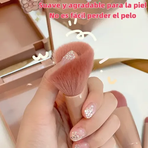 P/j Set Juego De Brochas De Maquillaje Con Espejo Estuche