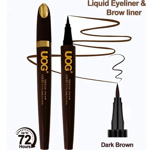 Delineador Líquido Uog 2 En 1 Para Ojos Y Cejas