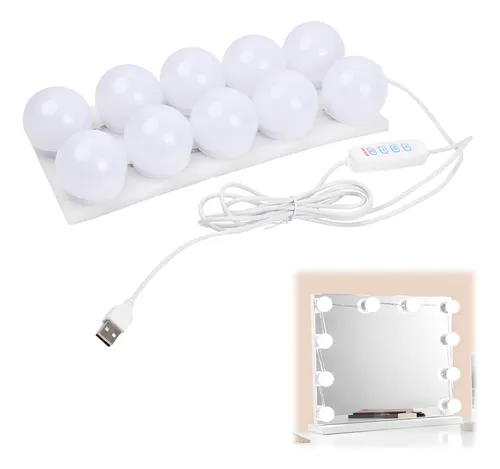 Focos Led Regulables For Espejo De Tocador,10 Bombillas Led
