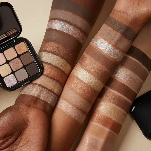 Kiko Milano Eyeshadow Palette Glamour Multi Finish Color 01 Tonos Tierra