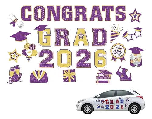 2026 Grad  Set For Celebration Decor For Refrigerator Garage