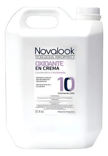Crema Reveladora Novalook Con Keratina 10 Volumenes 5 Litro