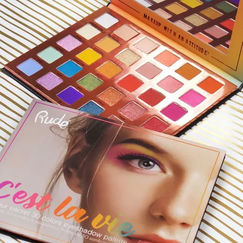 Paleta Sombras Ojos Rude Cosmetics C’est La Vie 30 Colores Mate Satinado