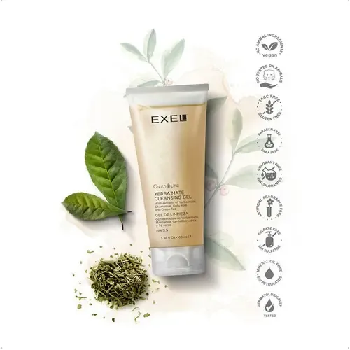 Gel De Limpieza Facial Vegano Green Line Exel 100 Ml