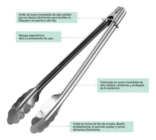 Au- Pinzas Cocina Acero Inoxidable Pinzas Para Carne