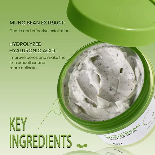 Mascarilla De Arcilla Para Poros Con Extracto De Frijol