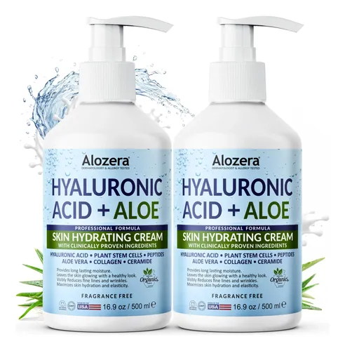Crema Corporal Alozera Ácido Hialurónico Aloe Vera 2x500ml