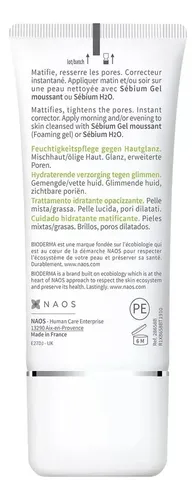 Crema Bioderma Sébium Mat Control X30ml Mixta A Grasa Día/noche