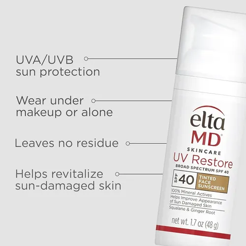 Protector Solar Facial Tintado Eltamd Uv Restore Spf 40