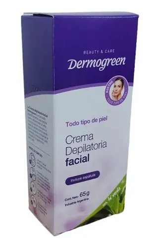 Crema Depilatoria Facial Dermogreen Rostro Té Verde 65g