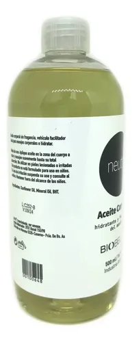 Aceite Neutro Para Masajes Biobellus Pote 500ml