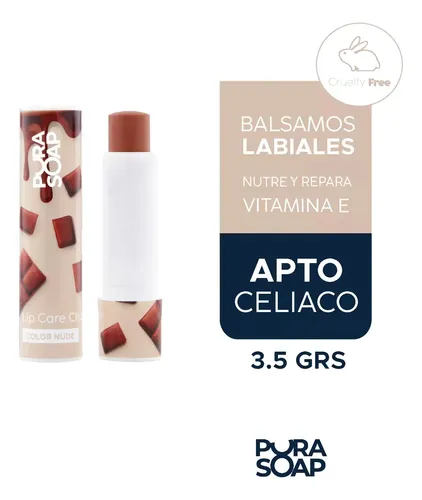 Bálsamo Labial Hidratante Color Nude Chocolate Pura Soap Fw