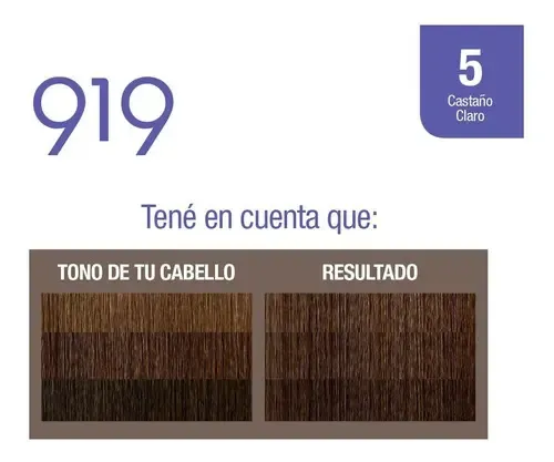 919 Kit Coloración Tintura Permanente Tono 5 castaño claro