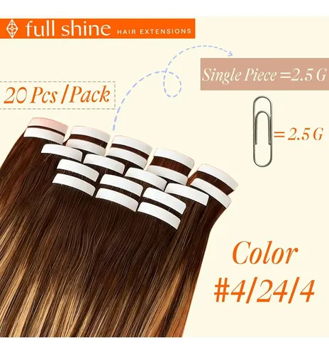 Extensiones De Cabello Con Cinta Full Shine 18 Cm