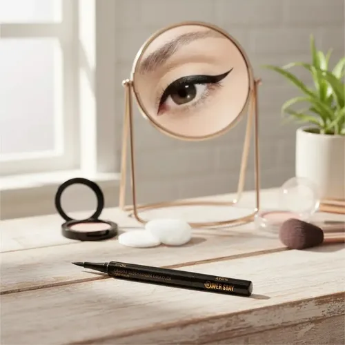 Delineador Líquido Avon Power Stay Negro Mate de Larga Duración