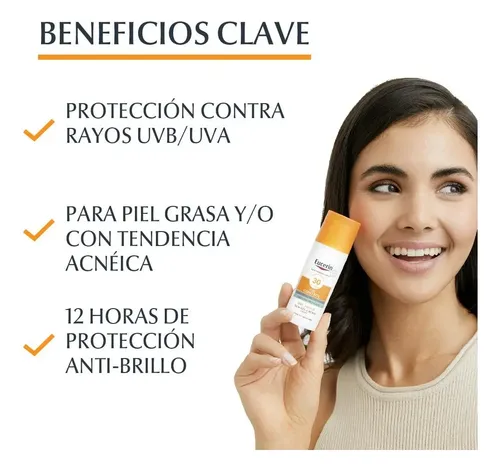 Eucerin Protector Solar Gel Creme Oil Control 50+ Toque Seco