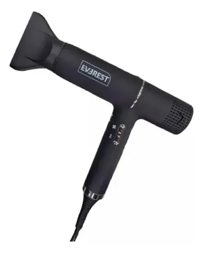 Secador De Pelo Everest Ideal 2000 W Con Difusor Color Negro