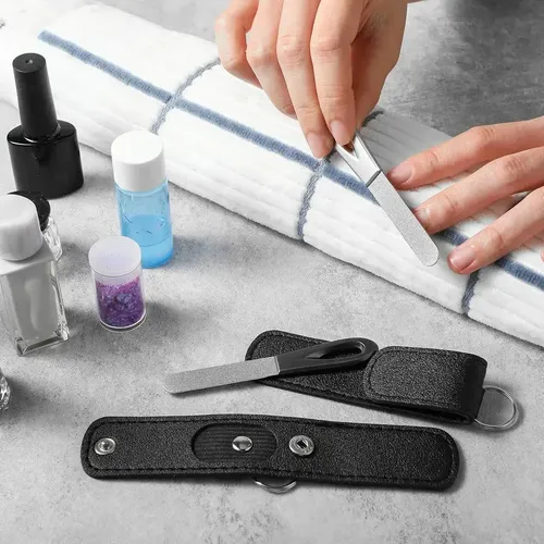 Lima De Uñas De Metal Con Estuche, Paquete De 2