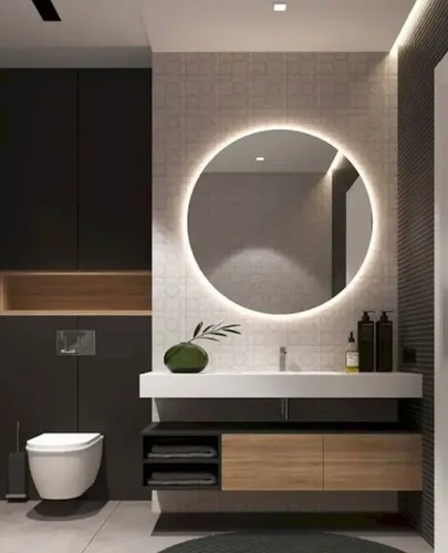 Espejo Redondo Con Luz Led De 80cm Para Baño