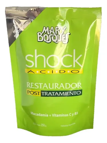 Tratamiento Reparador Capilar Shock Acido Mary Bosques 250g