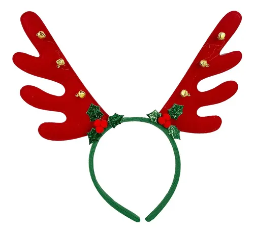 Diadema De Astas De Ciervo De Navidad, Tocado De Navidad,