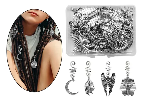 Diferentes Anillos De Metal Con Trenzas Para El Pelo, Decora