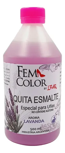 Quitaesmalte Lavanda Sin Acetona Manicuria 500ml Femcolor