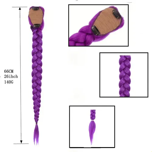 Postizo Trenza Larga Estilo Cosplay Para Disfraz