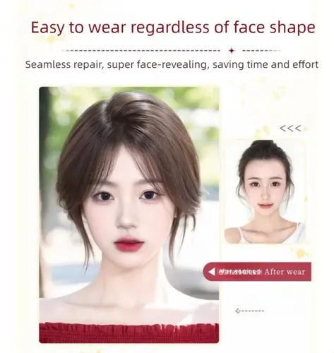 Extensiones De Cabello Con Flequillo Francés 3d Realista