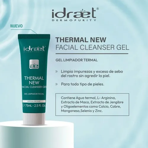 Gel Limpieza Thermal New Idraet Exceso Sebo Hidratante 75ml