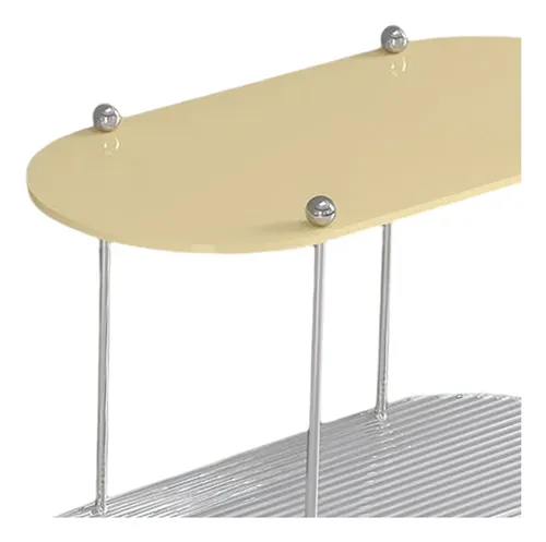 Organizador De Maquillaje Para Baño De 2 Niveles, Color Beig