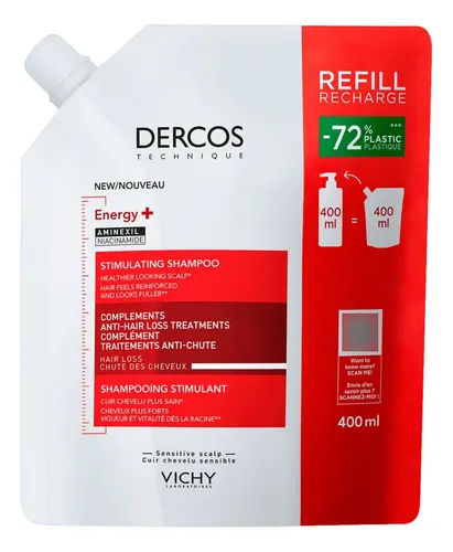 Vichy Refill Dercos Energy Shampoo Estimulante Anticaída 400
