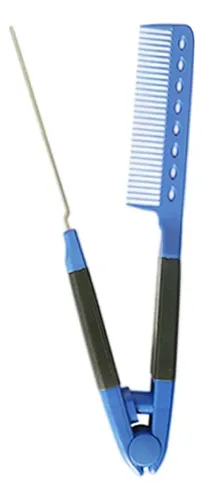 Peine Alisador De Cabello, Plegable, Liso, Para Color Azul O