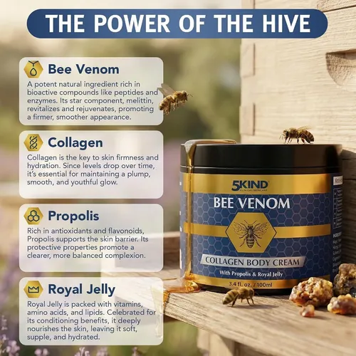 Crema Corporal Antienvejecimiento Con Veneno De Abeja Y
