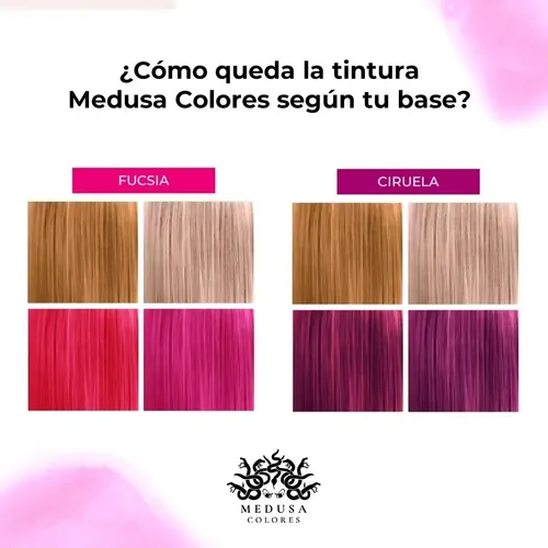 Tintura Fantasia Medusa Colores Rosas X 200ml