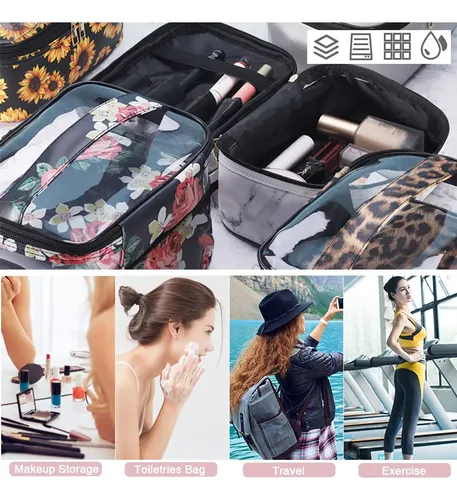 Bolsa De Maquillaje Fitini, Funda De Viaje Para Cosméticos D