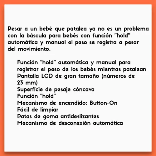 Beurer By80 Balanza Báscula Para Bebés Digital Funcion Hold