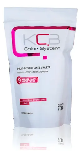 Polvo Decolorante Violeta KCB Color System para Cabello 700g