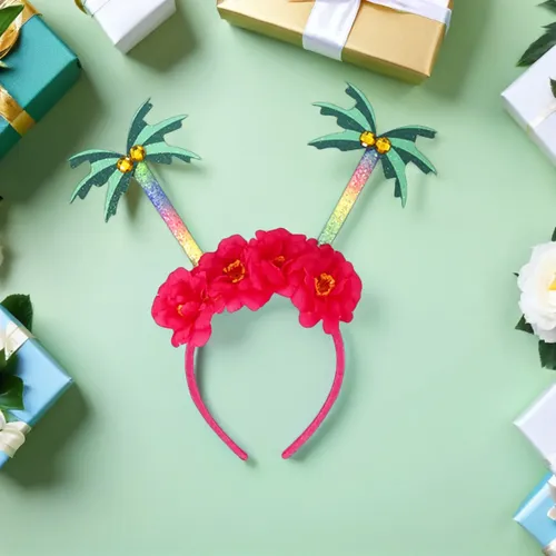 5 Piezas De Aros Hawaianos For El Pelo, Diadema Decorativa