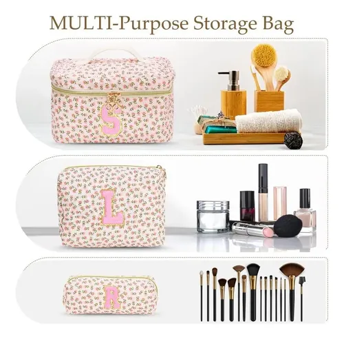 Set De 3 Necesseres De Maquillaje Dosuke Con Inicial Persona